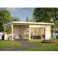 Attefallshus PALMAKO Andrea 11,2+7,9m² Slide plus vit/transparent