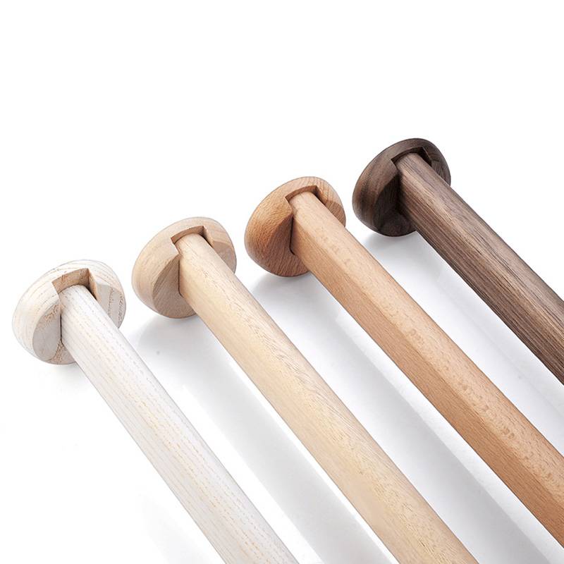 Wooden Clothes Organizing Rails Wardrobe Closet Hanger Rod Organizer Dress Coat Display Storage Rack Clotheshorse with Flange
