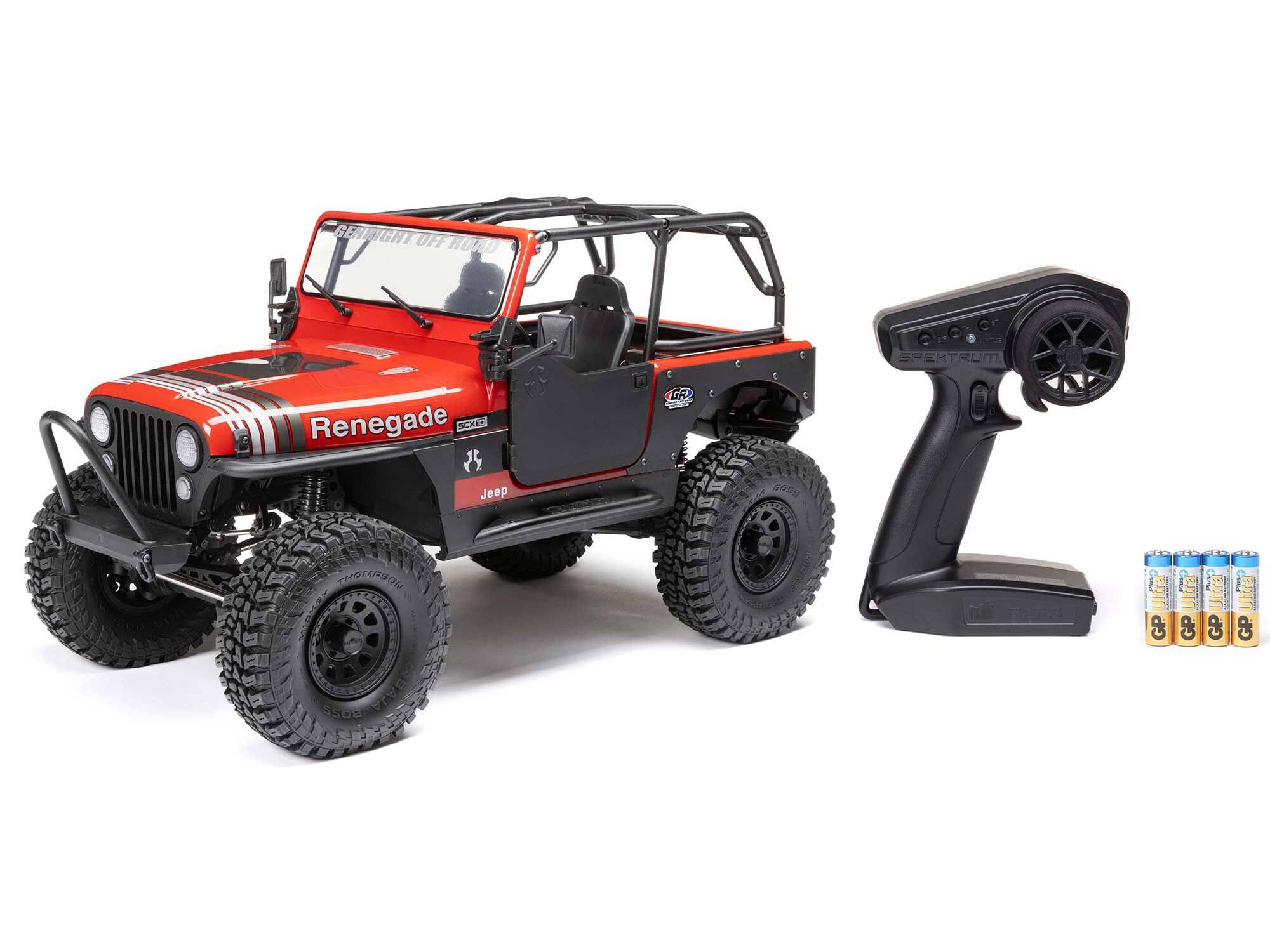 Axial 1/10 SCX10 III Jeep CJ-7 4X4 RTR Brushed Rock Crawler, Red