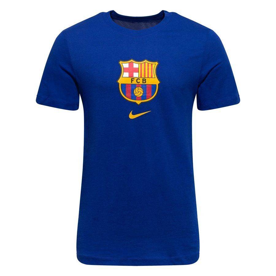 Barcelona T-Shirt Crest - Deep Royal Blå - Nike - ['Blå'] (X-Large)