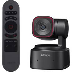 OBSBOT Tiny 2 Lite PTZ 4K Webcam – AI Tracking, 1/2&quot; CMOS, 60 FPS, HDR, Gesture Control, Fjernbetjening – Sort