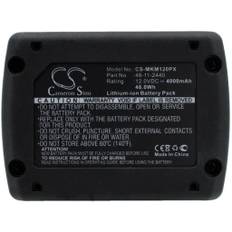 Batteri til M12 B4 XC for Milwaukee, 12.0V, 4000 mAh