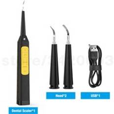Ultraljud tandstensborttagningsmedel tandavskalning elektrisk bärbar scaler oral irrigator tandblekning tandstensskrapa hälsa hygien - Svart