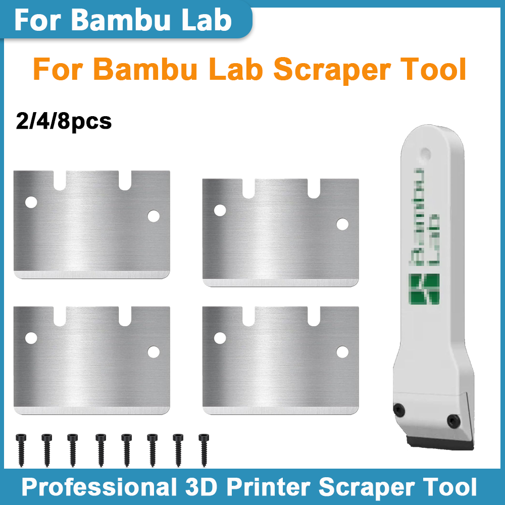 Professional 3D Printer Scraper Metal 3D Printer Removal Spatula For Bambu Lab A1/X1/P1 Series,Sharp and Hardened Scraper Blades