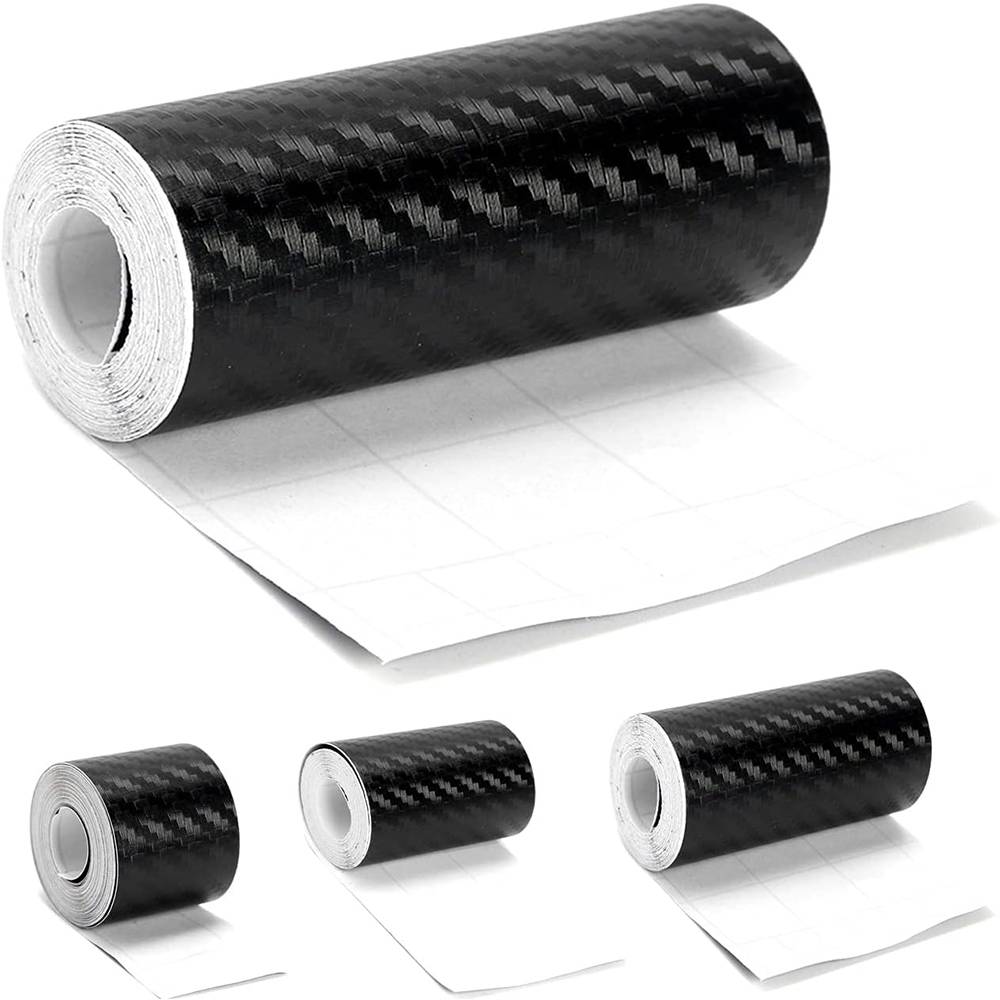 1-10M Car Door Edge Anti-Scratch Tape Black 3D Nano Carbon Fiber Universal Car Side Mirror Protector Strip Waterproof Film Tape
