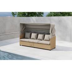 Venture Home Nopy Solstol 200x60 cm - Beige Solstolar