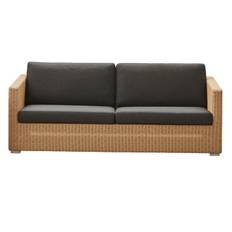 CANE-LINE CHESTER SOFA 3/PERS INKL. SORT HYNDER - NATURAL 197