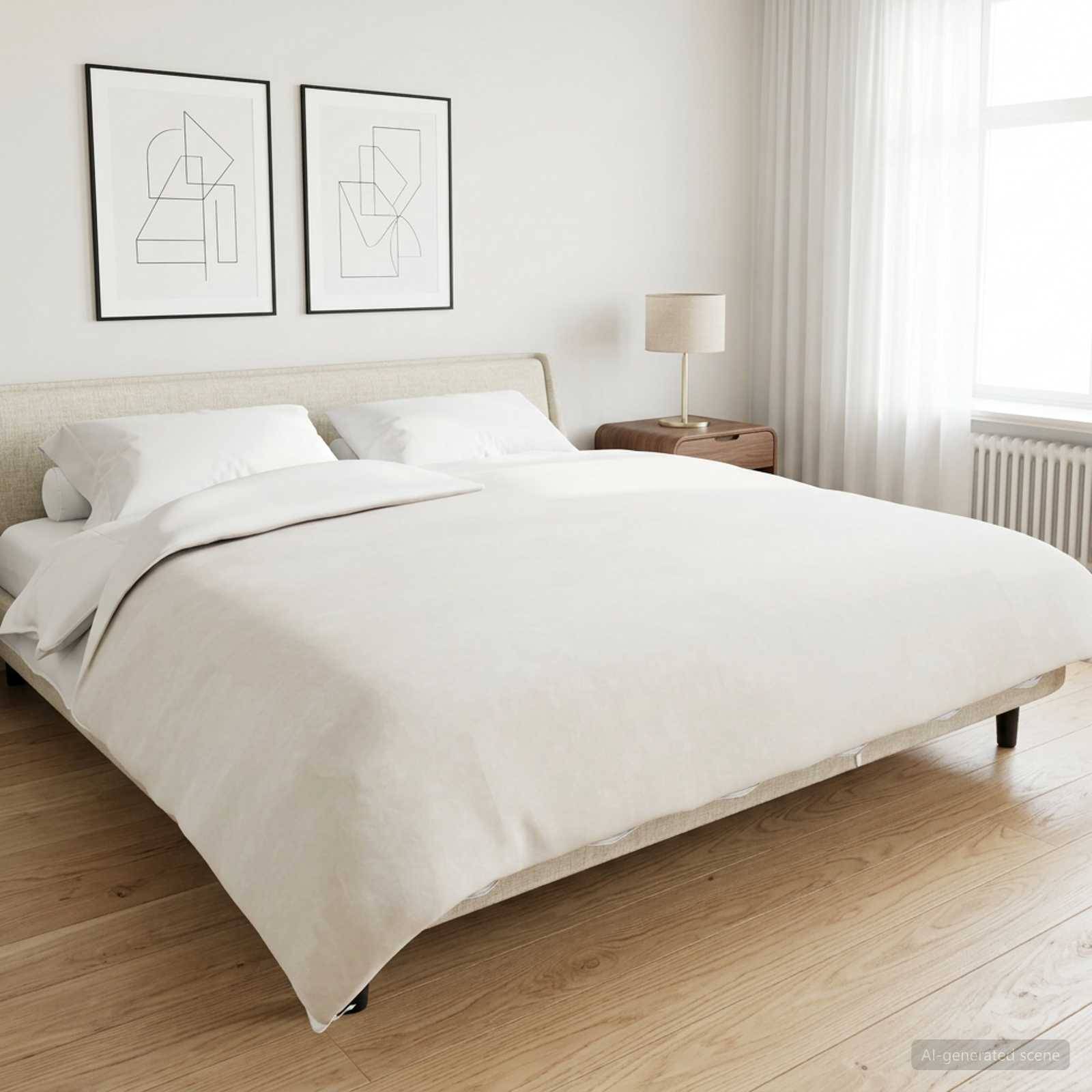 vidaXL Viktad Filt Vit 200 x 225 cm 13 kg 100% Bomull 205T