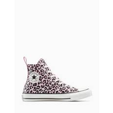 Converse Converse Pink/White High Leopard Print Chuck Taylor Trainers