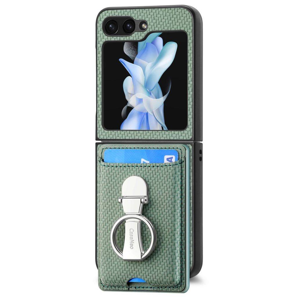 Samsung Galaxy Flip6 / Flip 7 FE Cover med kortholder - Grøn
