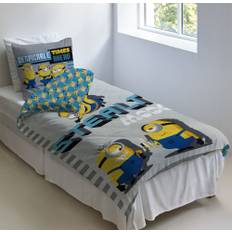 Minions sängkläder 140x200 cm - Minions figurbäddset - 2 i 1 design - Sängkläder i 100% bomull