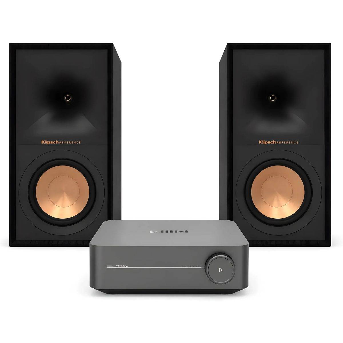 Klipsch R-50M + WiiM AMP mörkgrå