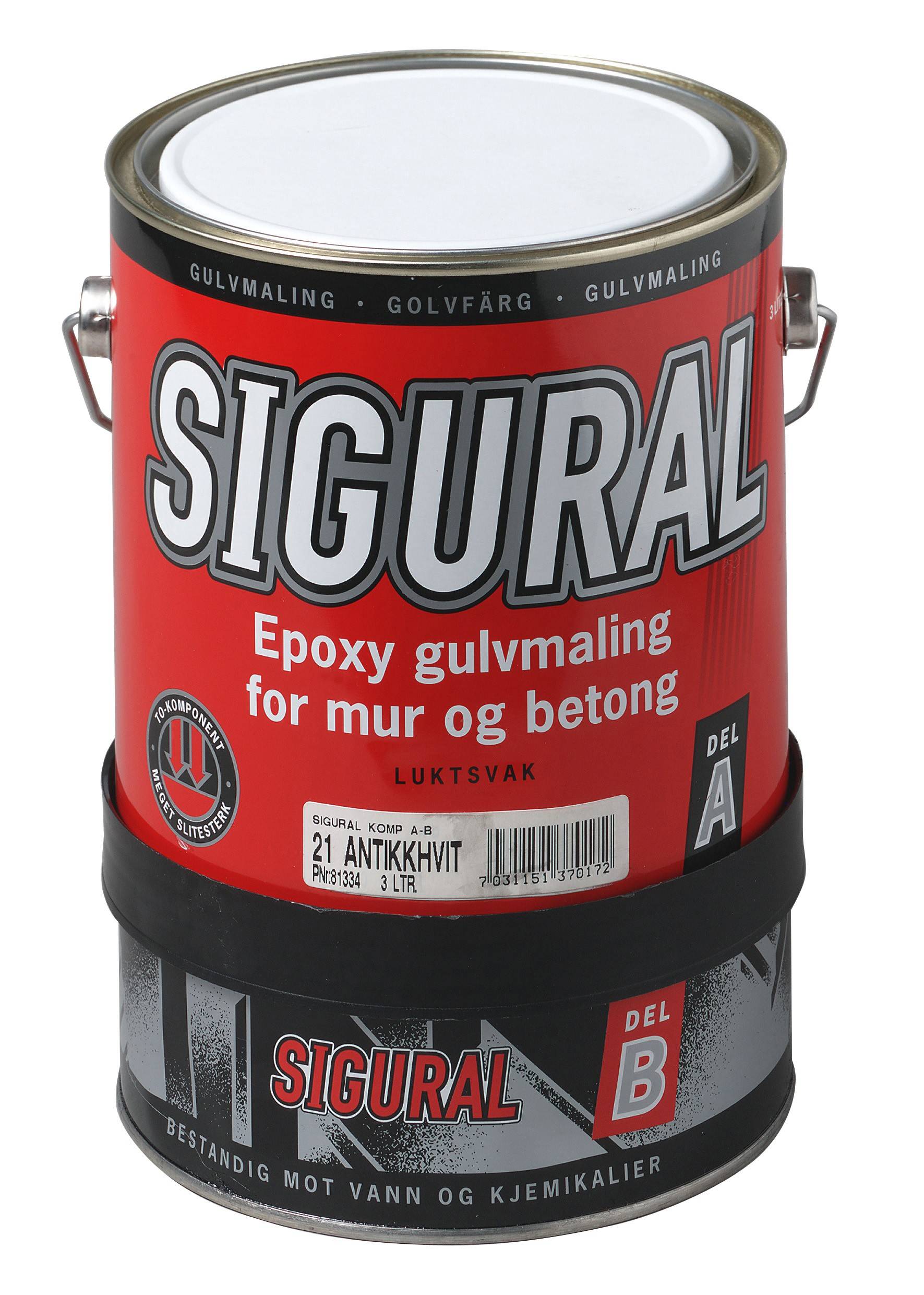 Sigural Epoxy Gulvmaling Skygrå - 3 ltr..