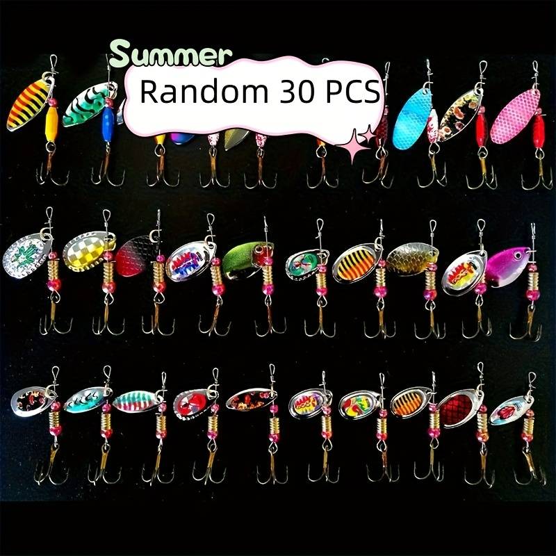Random 30pcs Sparkling Sequins Fishing Lure- Realistic Metal Bait For Outdoor Fishing