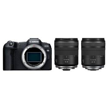 Canon EOS R8 Body + RF 16-28mm f/2.8 IS STM + RF 28-70mm f/2.8 IS STM