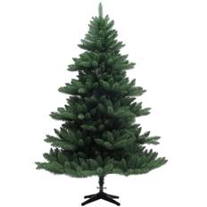 Kunstigt juletræ, 180 cm juletræ med 880 spidser, foldbar stålbund, flammehæmmende, til juledekoration, indendørs, grøn