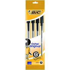 BIC Kugelschreiber Cristal Original, in Schwarz, Strichstärke: 0,4 mm, 4er Pack, Ideal für das Büro, das Home Office oder die Schule, 1 Stück (4er Pack)