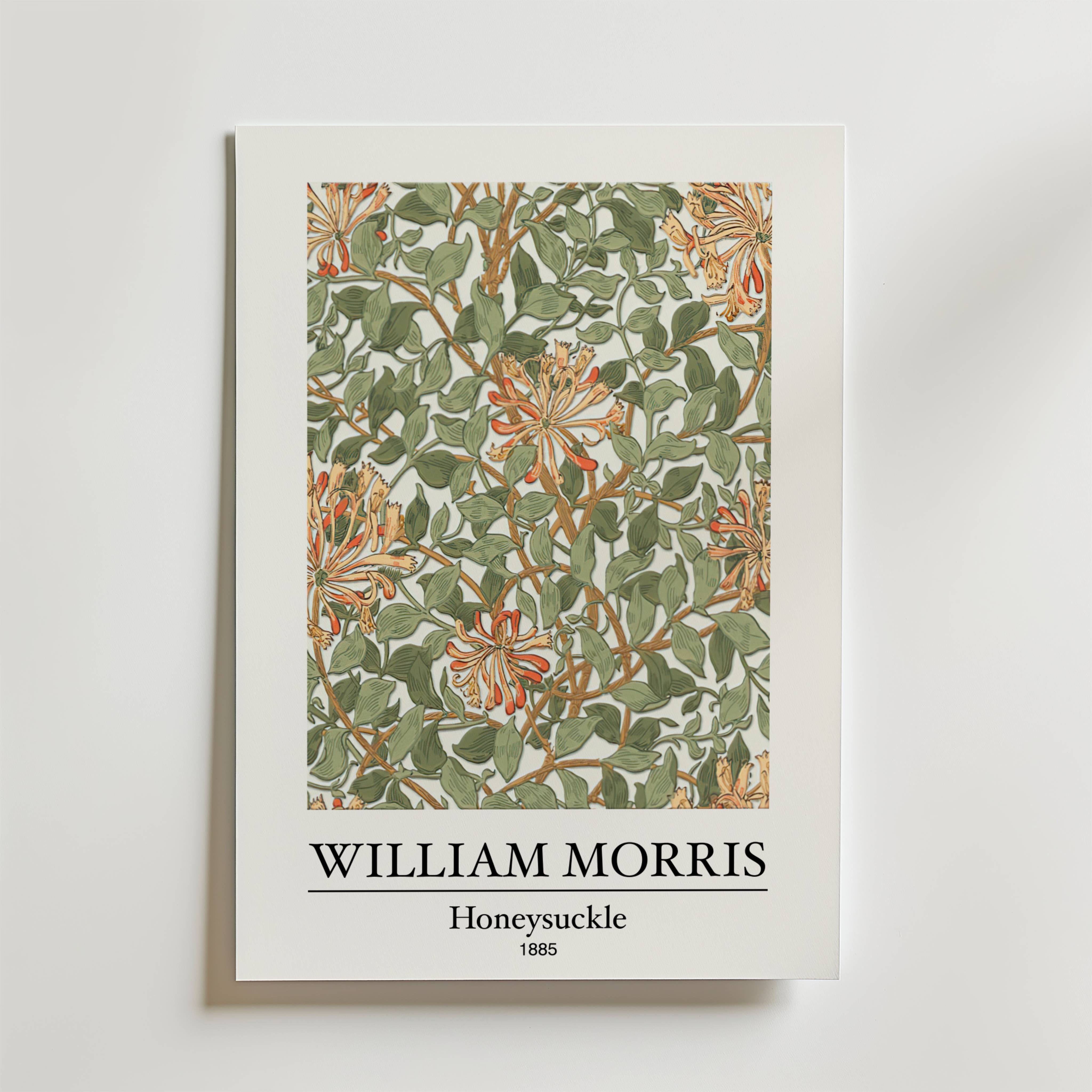 William Morris Honeysuckle Poster - Premium Canvas 30x40 cm