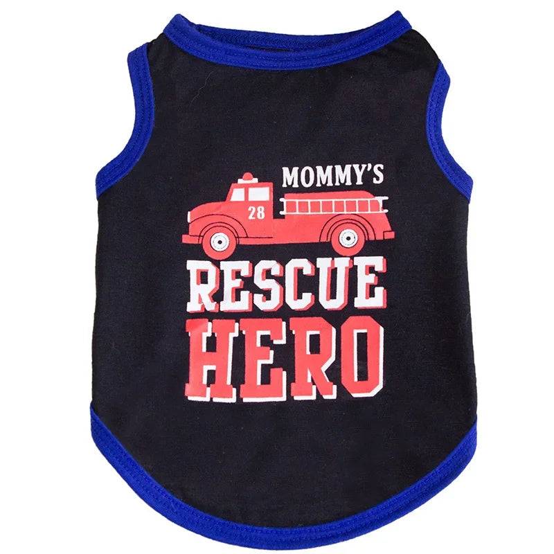 Summer Cotton Vest for Cats & Small Dogs - Black Hero / M-suit 2.5-4kg / SP (M-suit 2.5-4kg)