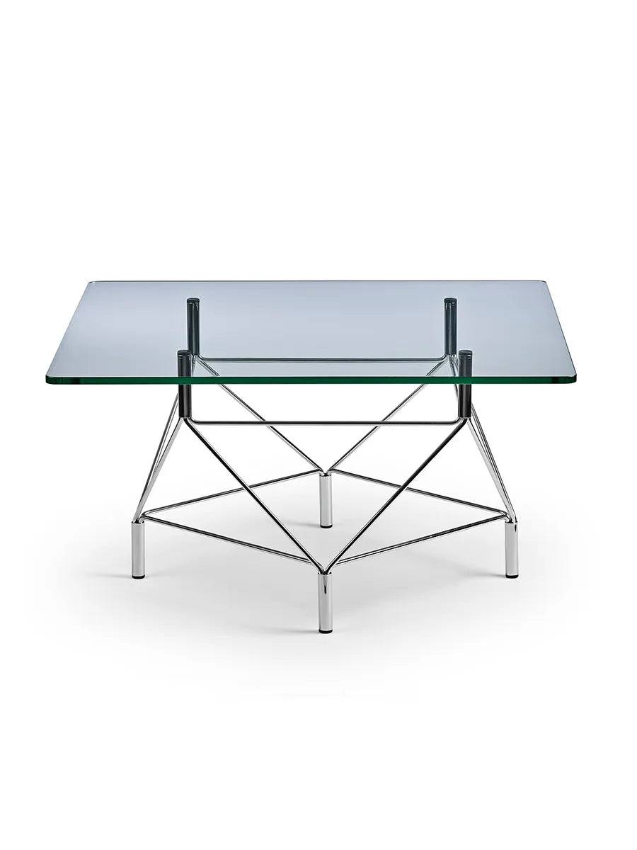 Spider Sofabord 80 x 80 cm, krom stel fra Eilersen Klar Glasplade - Jacobsen Plus