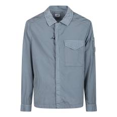 C.P. Company, Jakke, Herre, Blå, M, Uld, Chrome-R Full Zip Overshirt