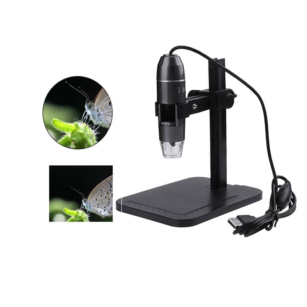 1000x 8 led förstoringskamera digitalt elektronmikroskop mini handhållet usb mikroskop endoskop zoom kamera förstoringsstativ - Vit 800x