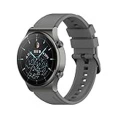 Klockband 22 mm officiellt band，För Huawei GT 2 GT2 Pro Original Smartwatch-ersättningar Herrarmbandsbälte (Färg: Mörkgrön, Storlek: För GT2 46 mm)