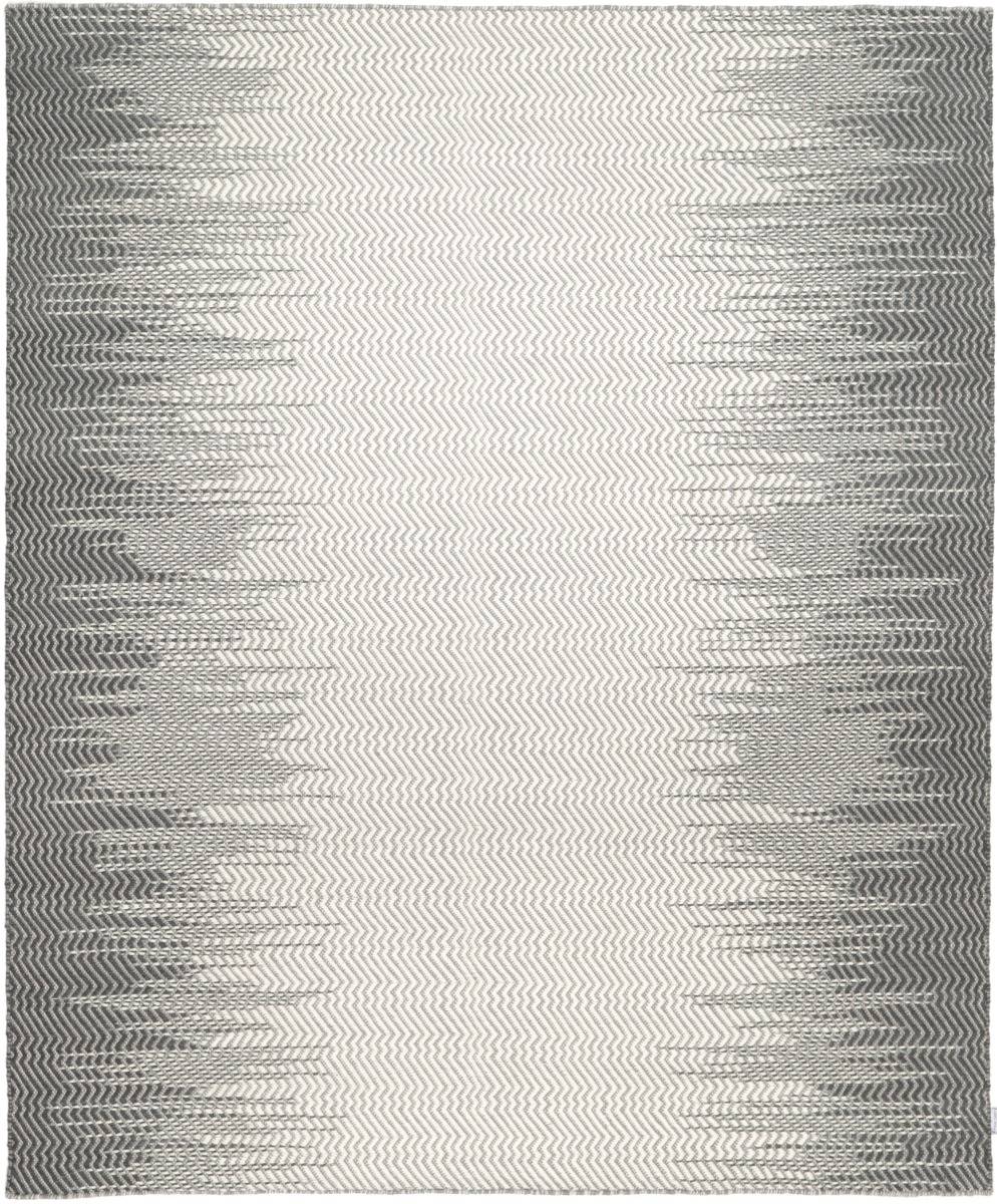 Kelim Dhorri Ikat - Grå Matta 240x300 Modern Matta Vit / Beige ,Svart / Grå