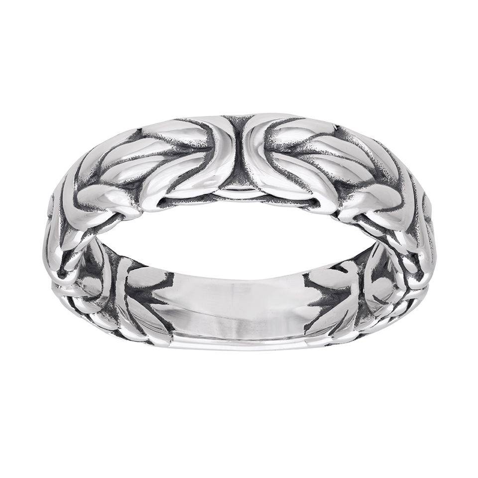 Ring i äkta silver med kejsarlänk, 18.0