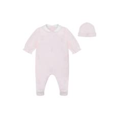 Emile Et Rose Emile Et Rose lyserød Kallie heldragt med krave, broderede kaniner og hue