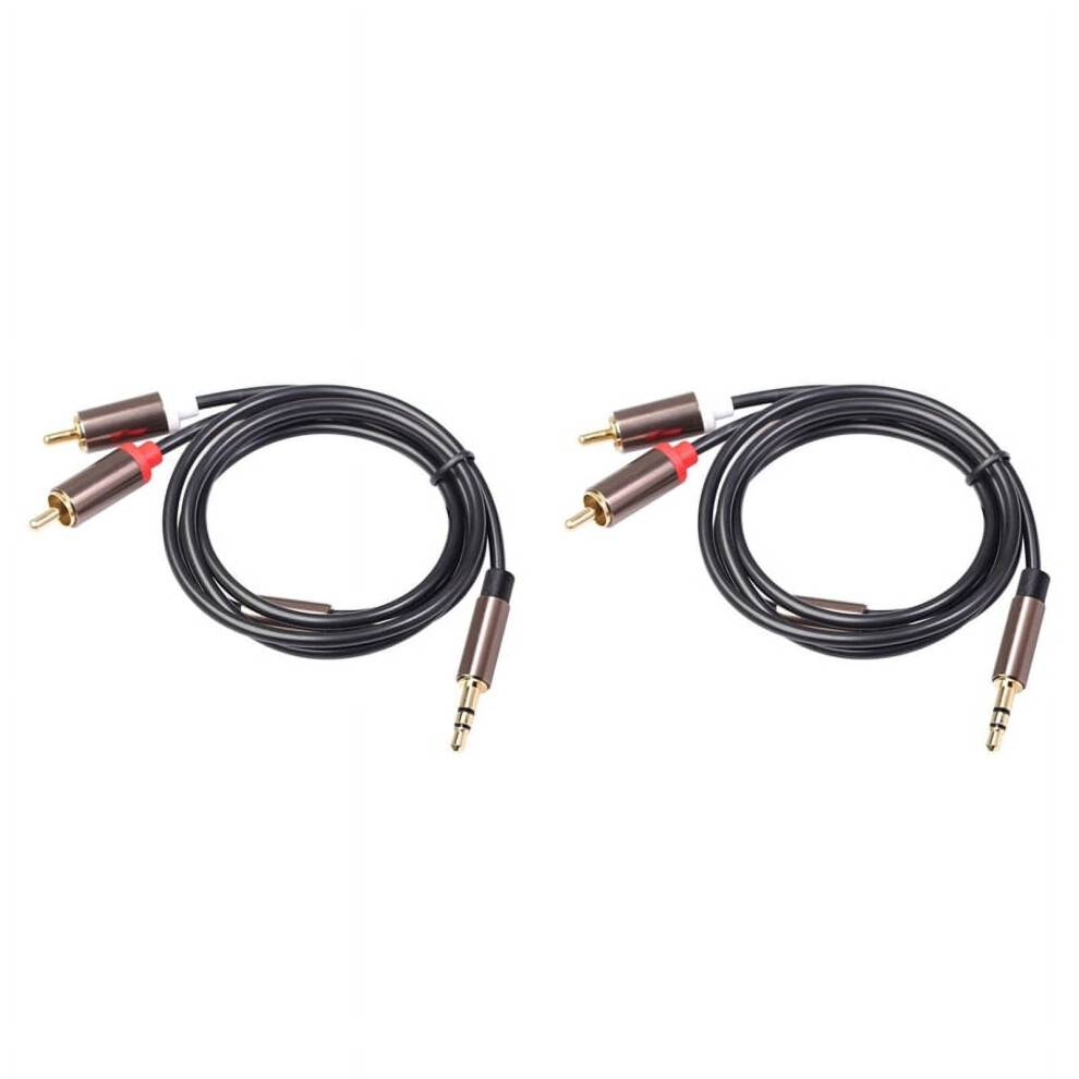 2X RCA Kabel Hifi Stereo 3,5 mm til 2RCA Lydkabel Aux RCA Jack 3,5Y Splitter til Forstærkere Lyd Bil Aux Mobiltelefon