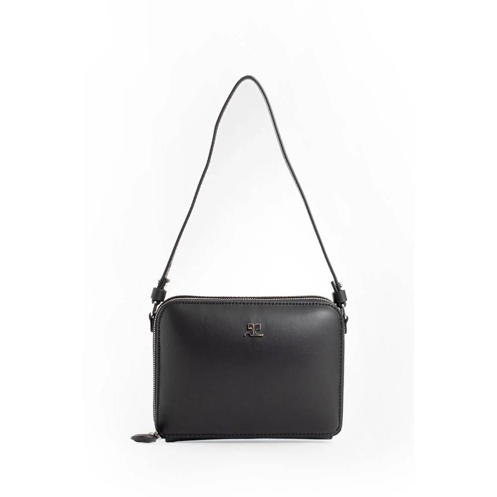 Courrèges Black Cloud Reflex Lædertaske - Tasker - Dame - Sort - ONE SIZE - Læder