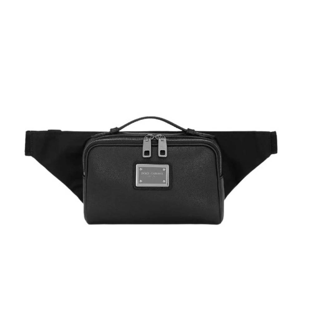Dolce & Gabbana Logo-Tag Bumbag - Tasker - Herre - Sort - ONE SIZE - Nylon