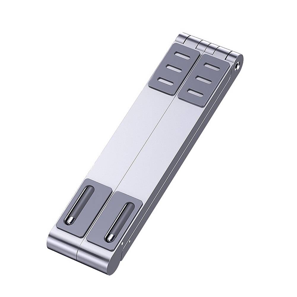 Fällbar justerbar bärbar datorhållare aluminiumlegering bärbar tablettfäste 5-15.6 tum för macbook smartphone surfplattestativ - Röd