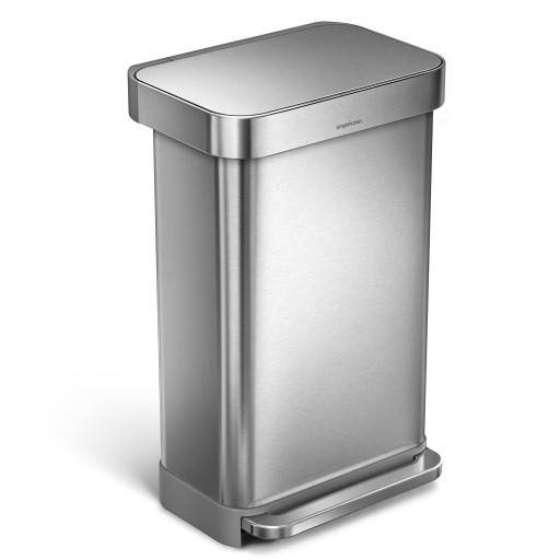 Simplehuman affaldsspand, 45 liter, pedal, børstet stål