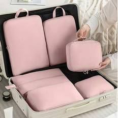 6pcs Travel Packing Cubes Clothes Organizer Bags For Luggage, Storage For Shirts, Underwear, Bras, Pants Travel Essentials Travel Accessories Travel B - Multicolor - Pink,Black,Blue,Beige