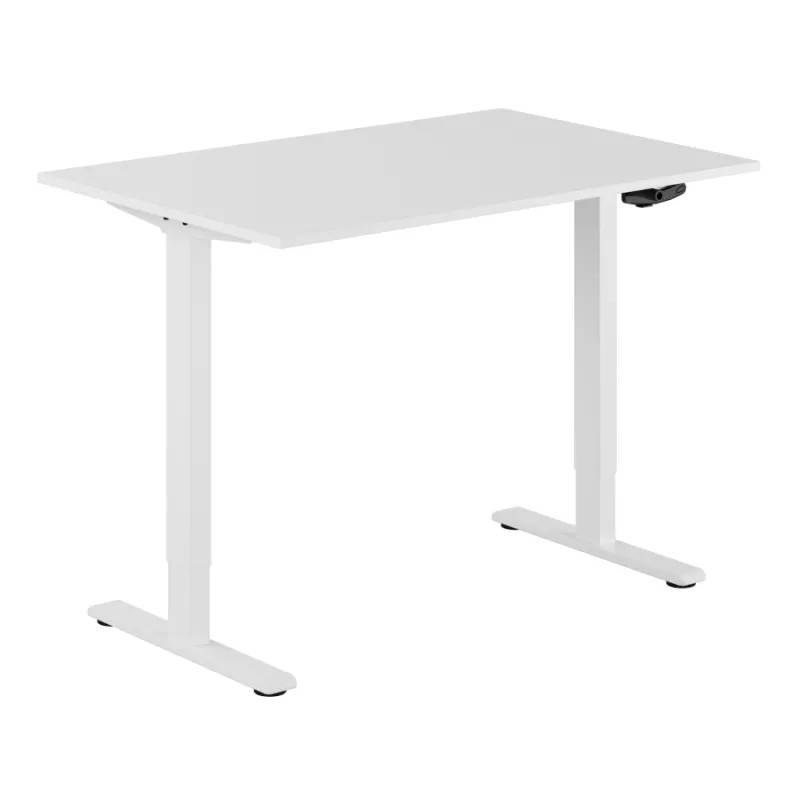 Up & Down Eco skrivbord höj/sänkbart vev - flera storlekar/färgval (160x70 cm, Vit, Vit)