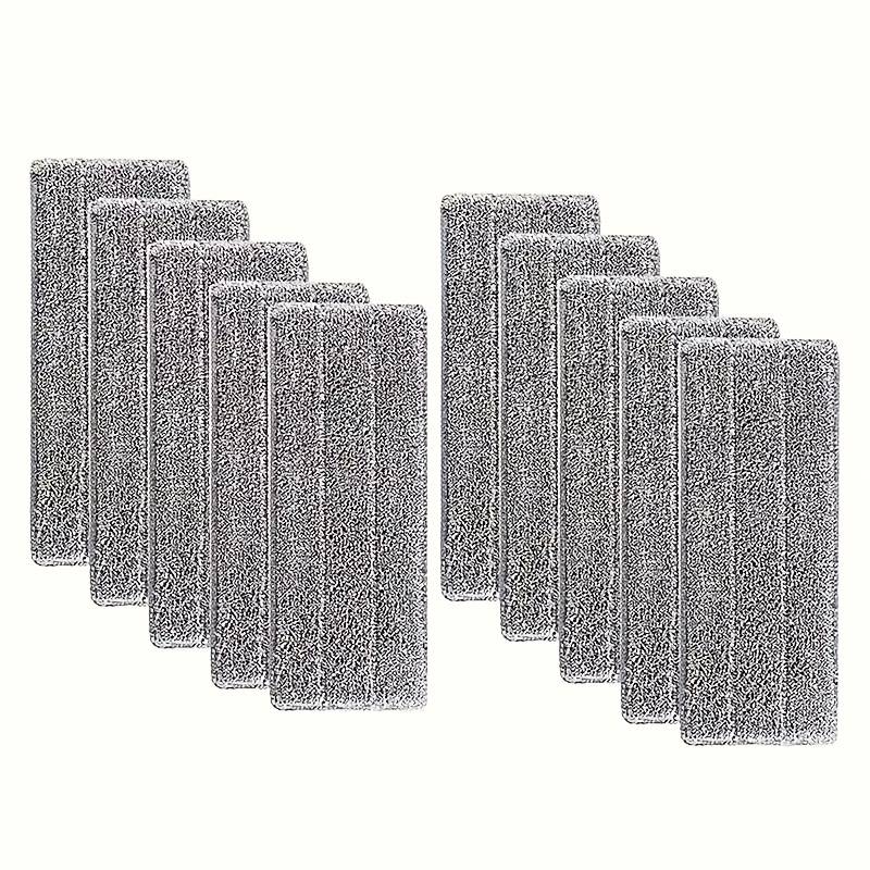 10-pack Microfiber Mop Replacement Pads - Washable, Reusable Flat Floor Cleaning Cloths For Wet And Dry Mopping, Dust Removal, Easy-to-install Mop Heads, Suitable For Home And Office Supplies