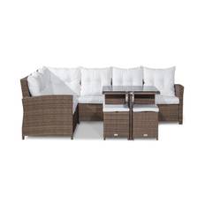 Loungegrupp Utomhus James Vänster - Sand Bord Pallar Loungeset & loungegrupp Vit,Brun Comfort Garden
