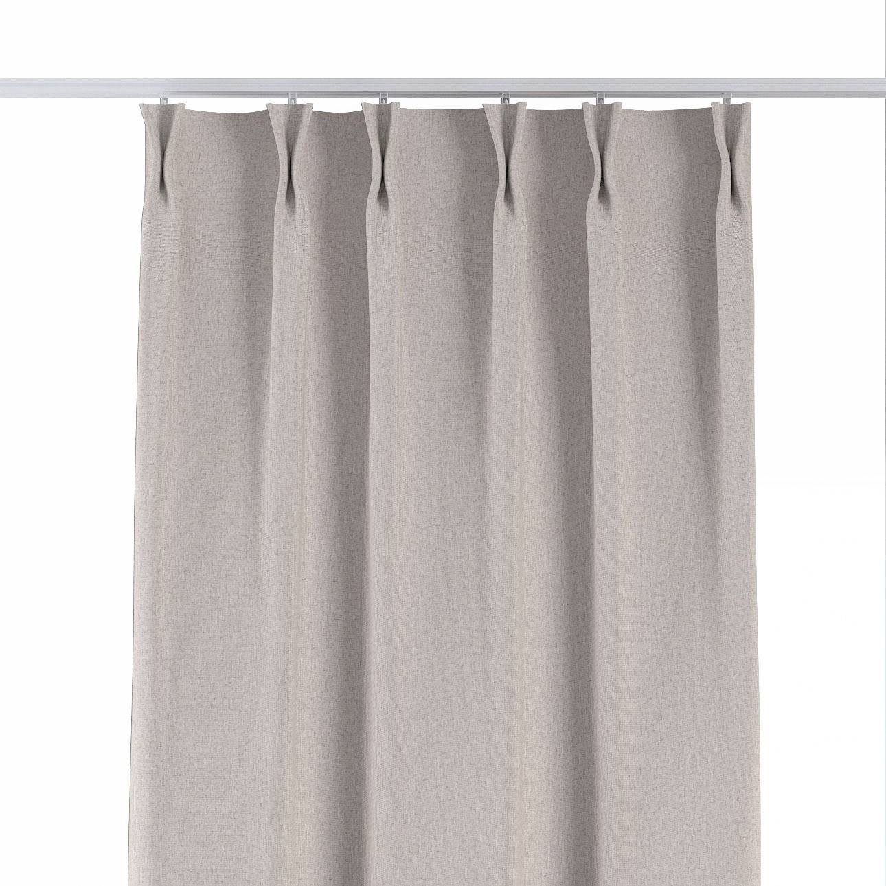 Gardin med dubbel fast veck 1 längd, Gråbeige, Blackout Soft