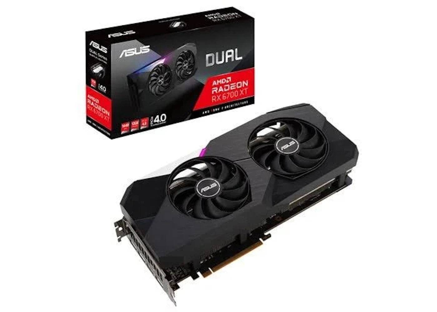 AMD ASUS Dual Radeon RX 6700 XT 12GB Graphics Card (DUAL-RX6700XT-12G) - One Size (One Size)
