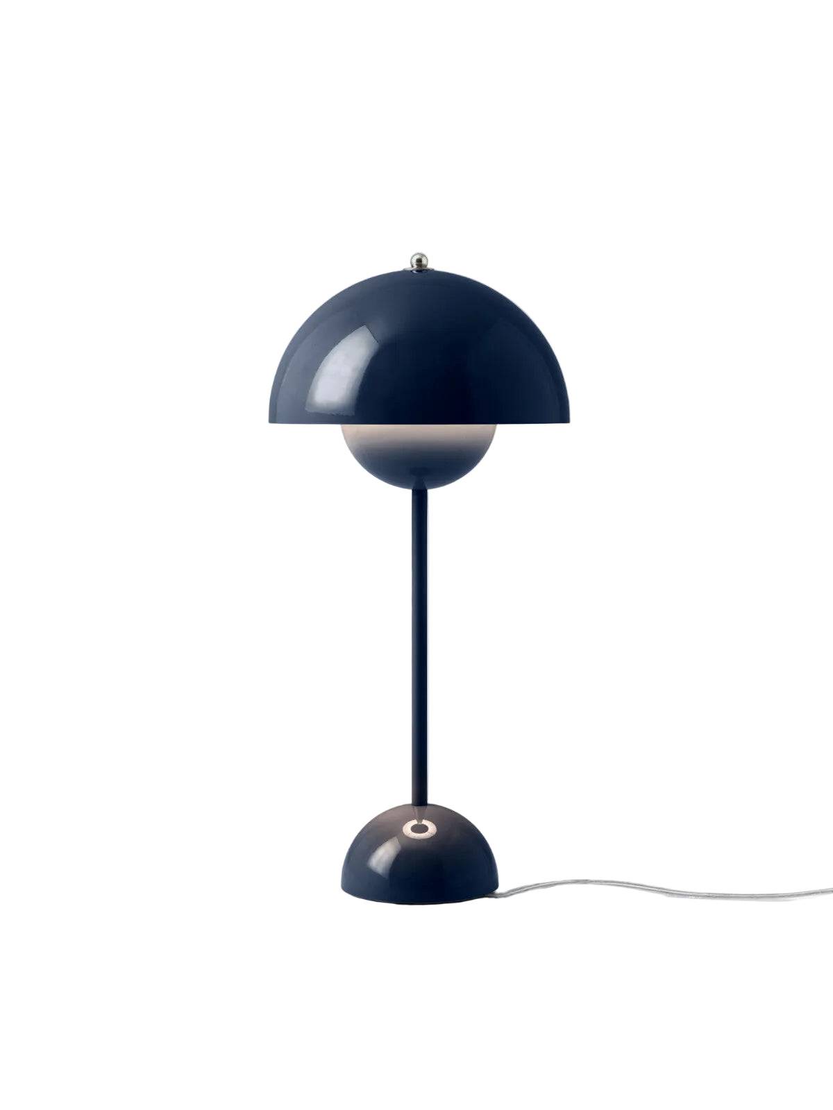 Flowerpot VP3 bordlampe af Verner Panton Steel Blue - Jacobsen Plus