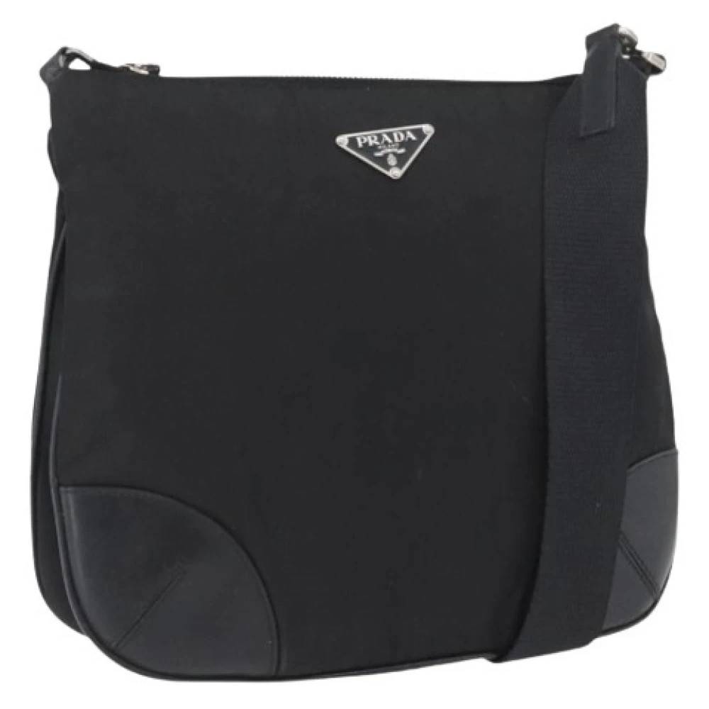 Prada Vintage Pre-owned Nylon Skuldertaske - Vintage - Dame - Sort - ONE SIZE - Uld