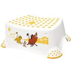Disney Lion King Toilet Training Kids Non Slip Up Step Stool with Grips Unisex White for Safe Toddler Loo Potty Training