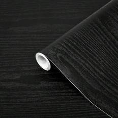 Svarta möbelklistermärken 60x300cm självhäftande tapet PVC vinylpapper självhäftande plast för väggar bänkskiva kök sovrum hyllfoder gör-det-själv (Multi-size)