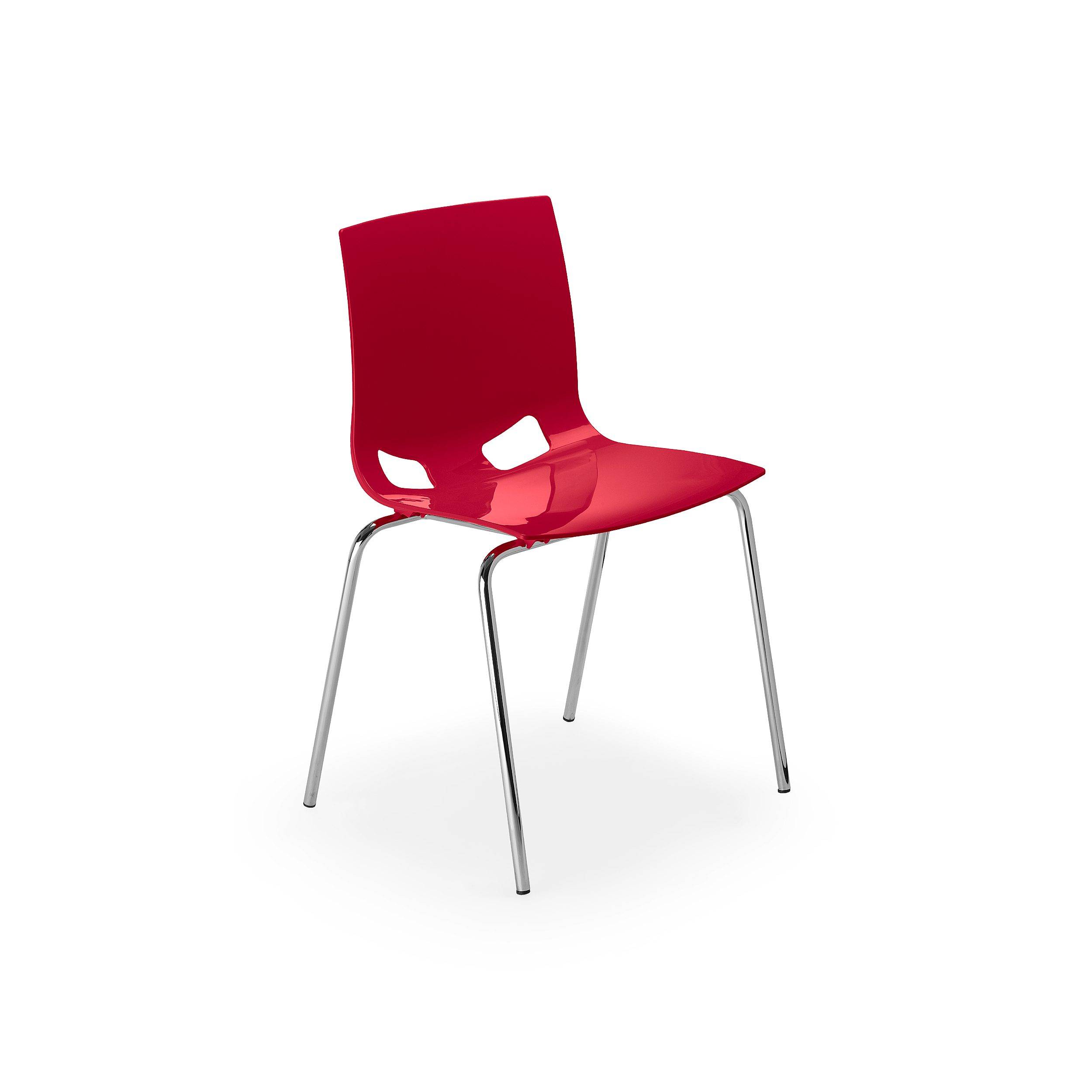 Fondo Stol, stabelbar, polypropylene - H83 cm, B51 cm, D48 cm, SH46,5 cm Antracit Prisgruppe 0.