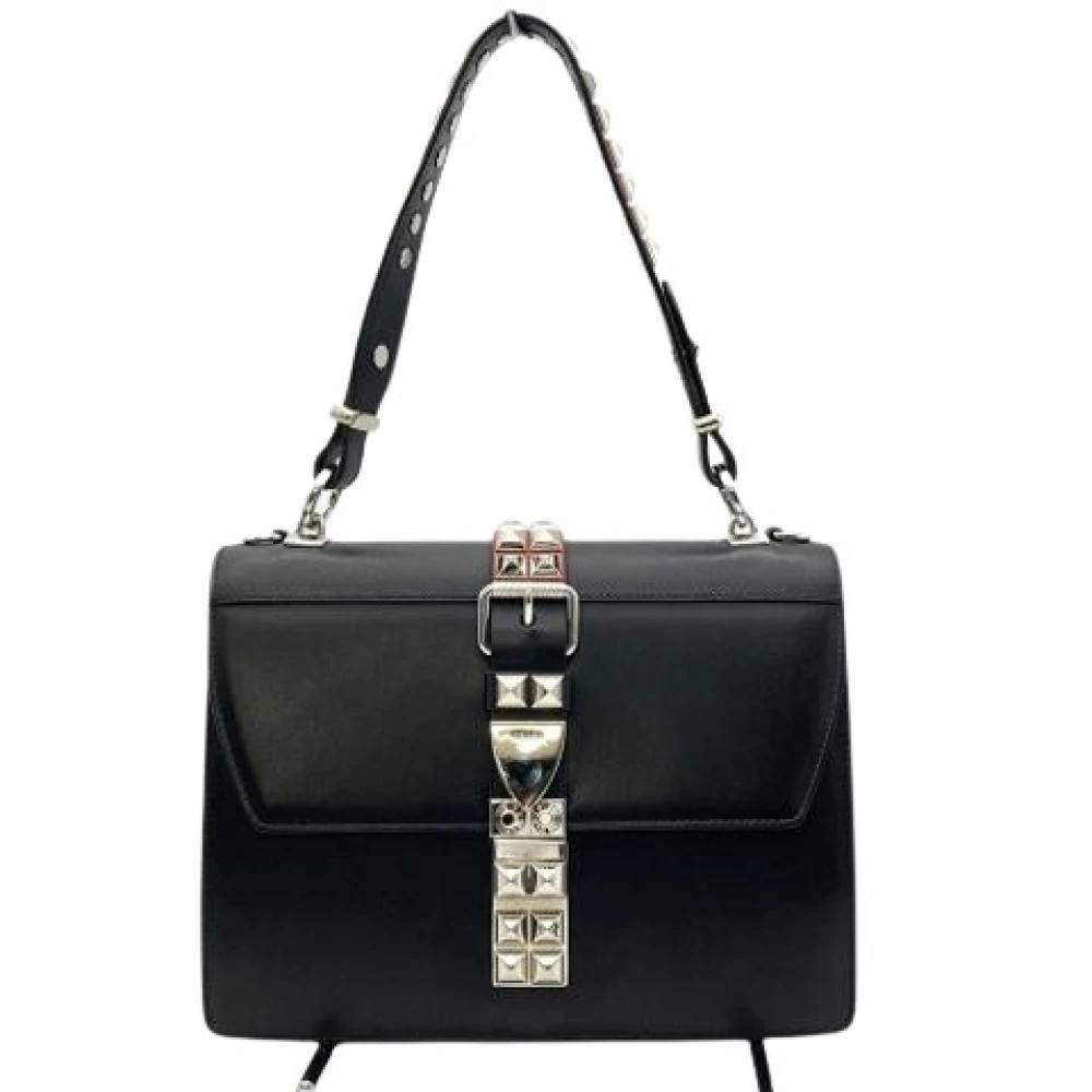 Prada Vintage Pre-owned Vintage Skuldertaske - Vintage - Dame - Sort - ONE SIZE - Uld