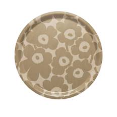 Marimekko - Mini Unikko Tray 31 cm Light Brown, Beige - Brickor och underlägg - Trä