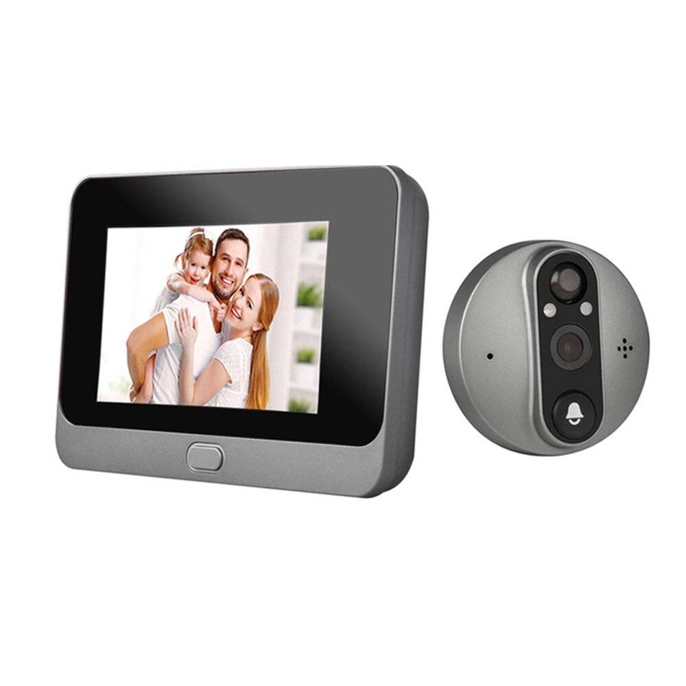 Tuya Smart WiFi 4.3" LCD Digital Dörröga Kamera 1080P 5000mAh PIR Rörelsedetektering Tvåvägs Intercom Fungerar med Alexa