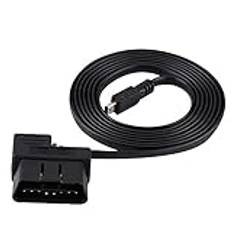 Bil OBD2 USB-förl�ängningskabel, 180 cm bil OBD-II OBD2 EOBD 16 stift diagnostisk förlängningsadapter till mini-USB-kabel